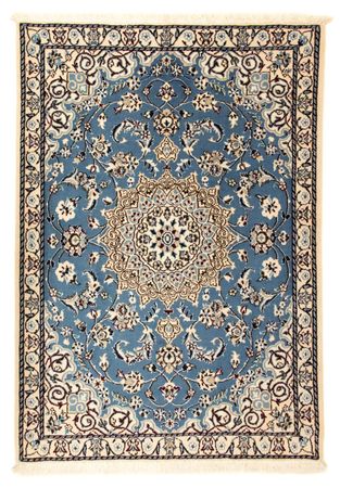 Alfombra Persa - Nain - Real - 125 x 88 cm - azul