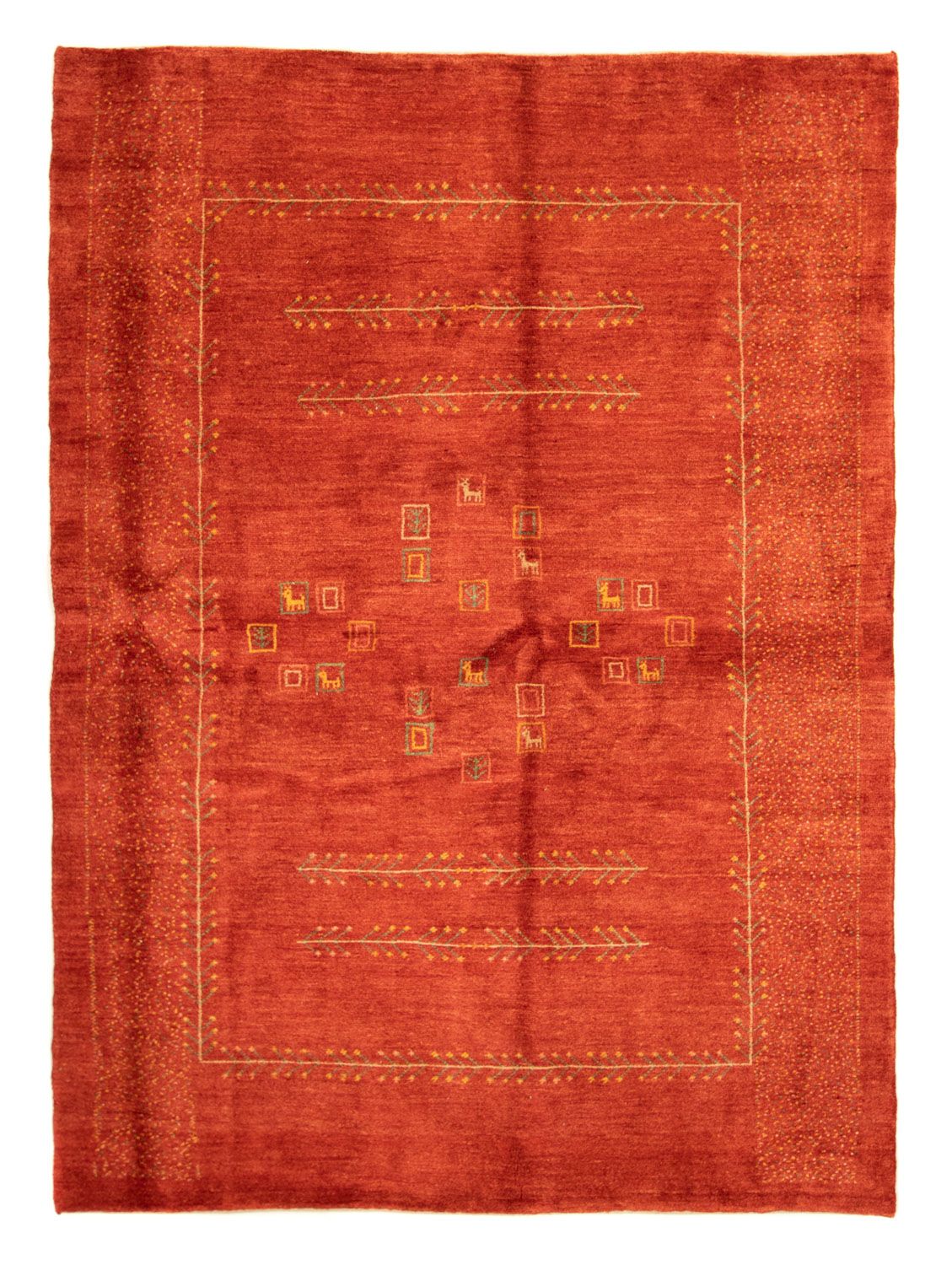 Tapete Gabbeh - Persa - 228 x 165 cm - vermelho