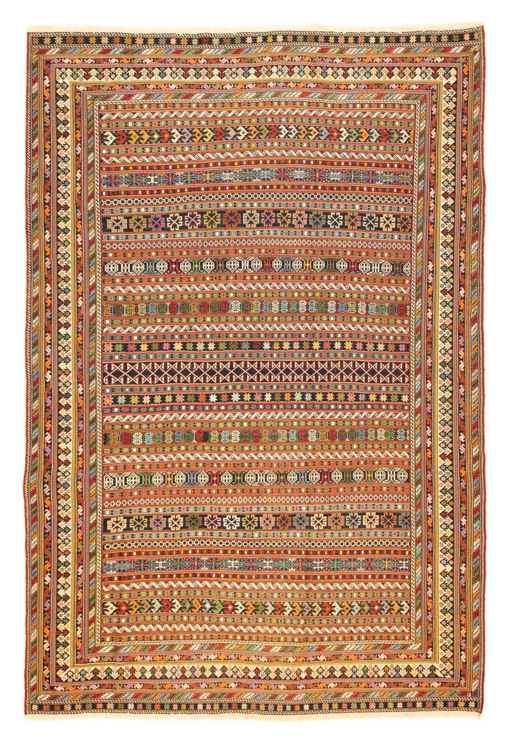 Persisk teppe - Nomadisk - 287 x 194 cm - flerfarget