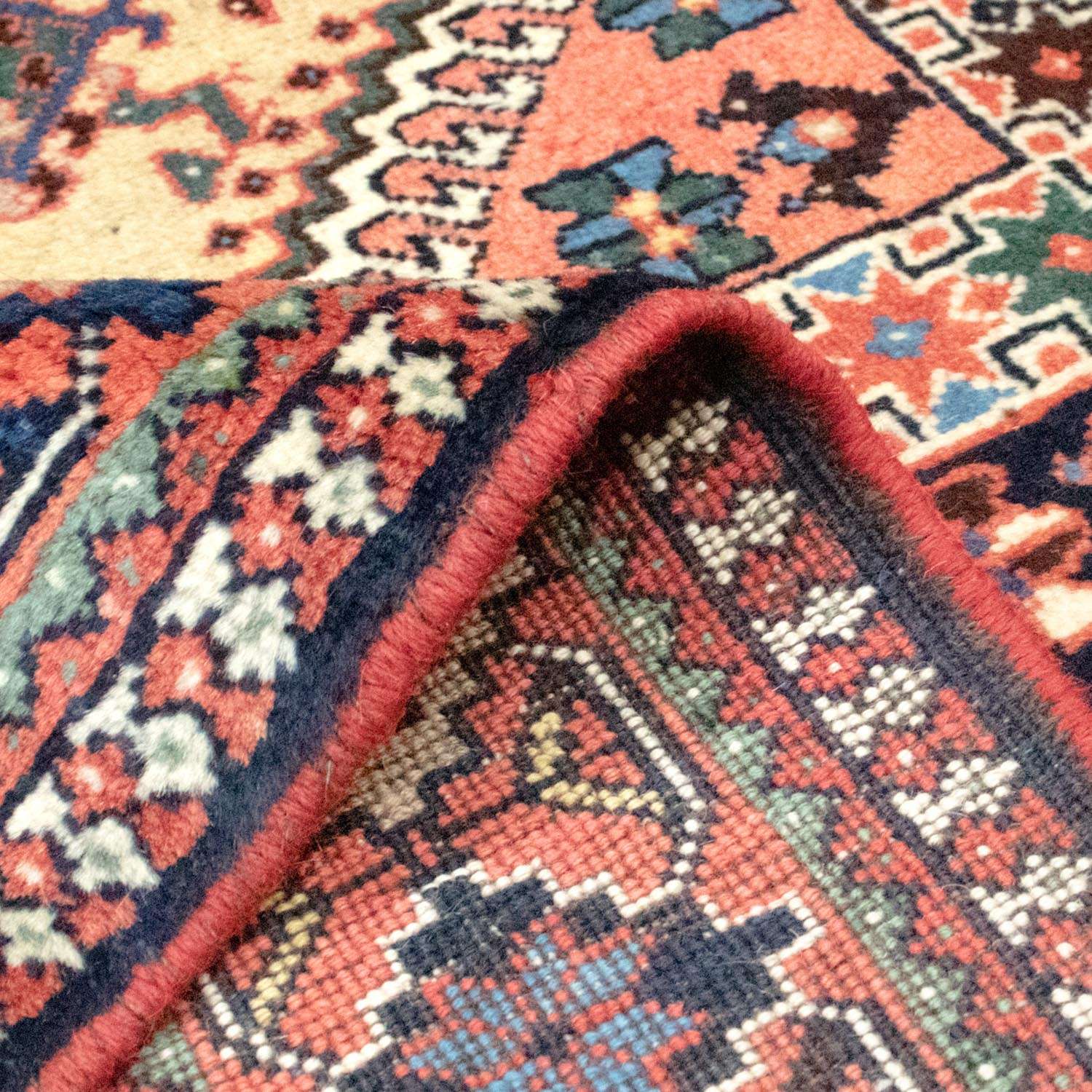 Persisk teppe - Nomadisk - 200 x 150 cm - flerfarget