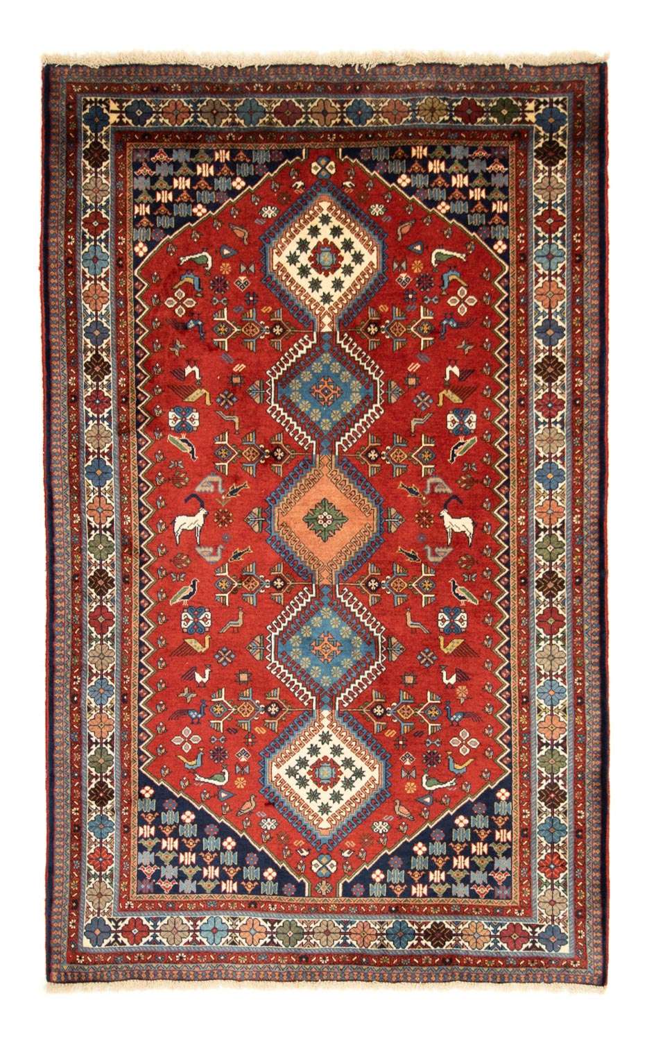 Tapis persan - Nomadic - 223 x 140 cm - rouge