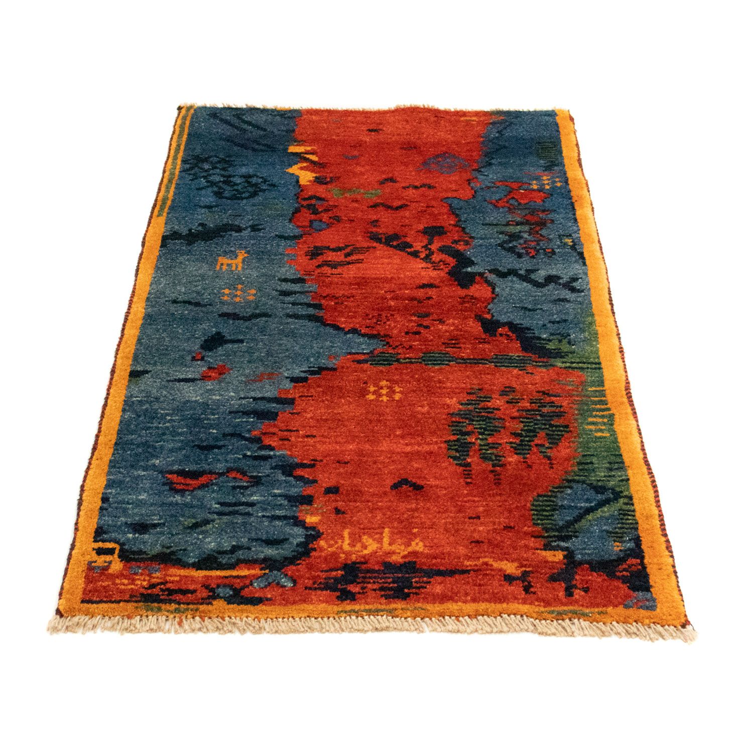 Tappeto Gabbeh - Persero - 126 x 69 cm - rosso