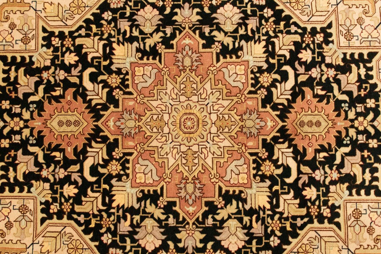 Tapete Persa - Tabriz - Royal - 142 x 100 cm - preto