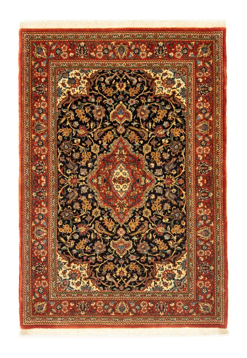 Perský koberec - Ghom - 151 x 103 cm - černá