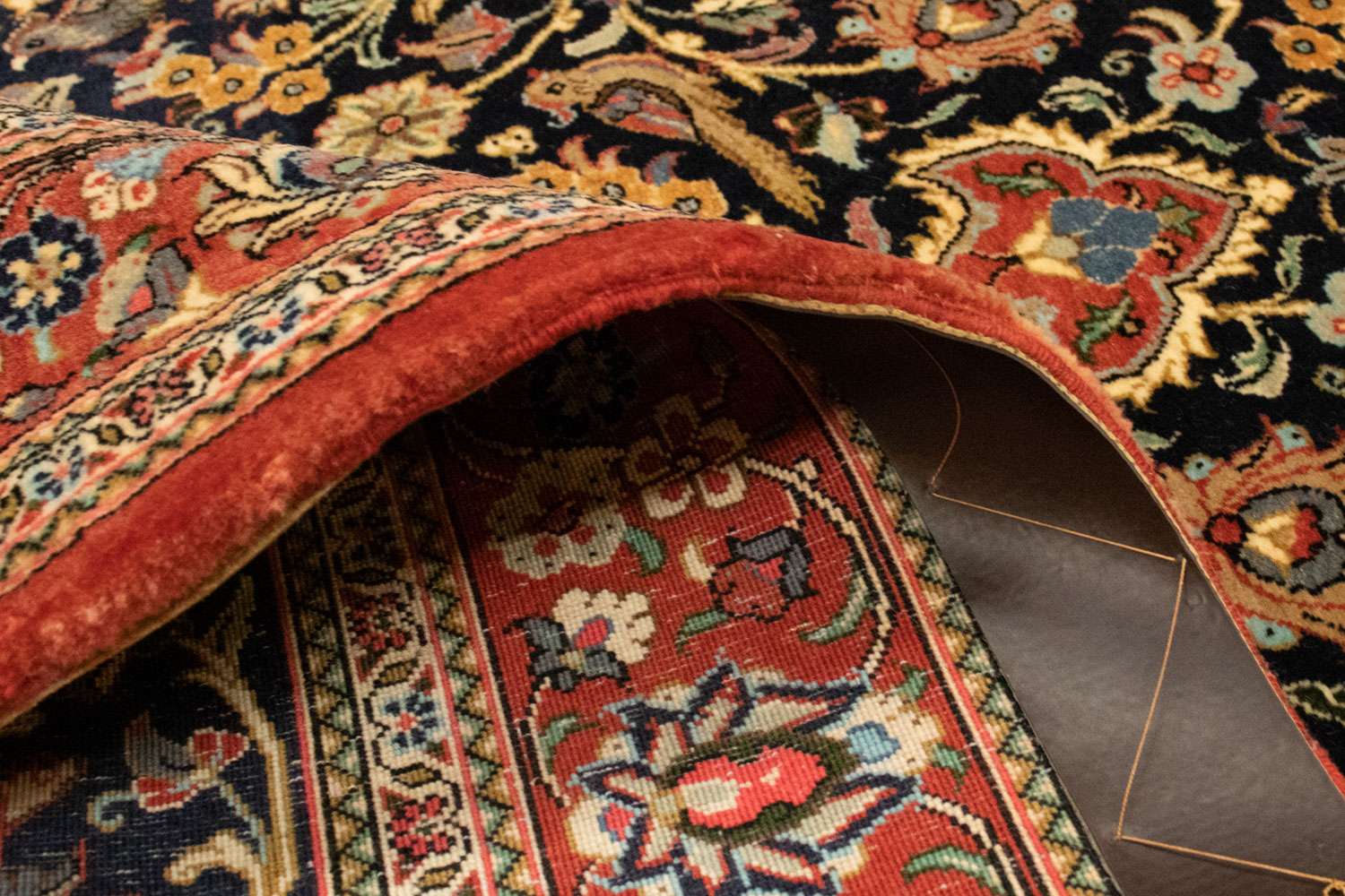 Persisk tæppe - Ghom - 151 x 103 cm - sort