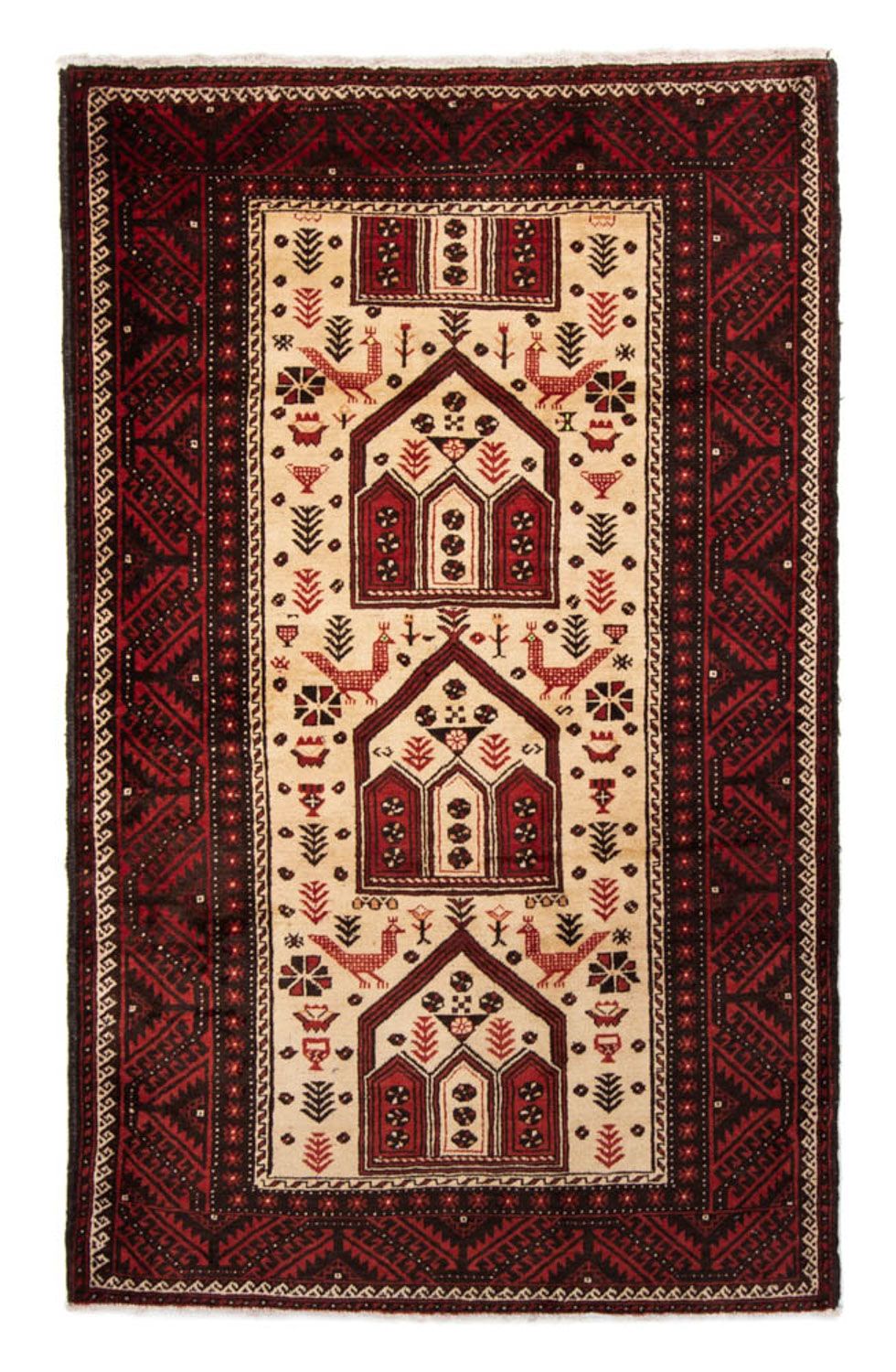 Persisk teppe - Nomadisk - 198 x 121 cm - beige