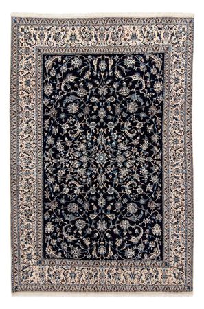 Tapis persan - Nain - 295 x 199 cm - bleu foncé