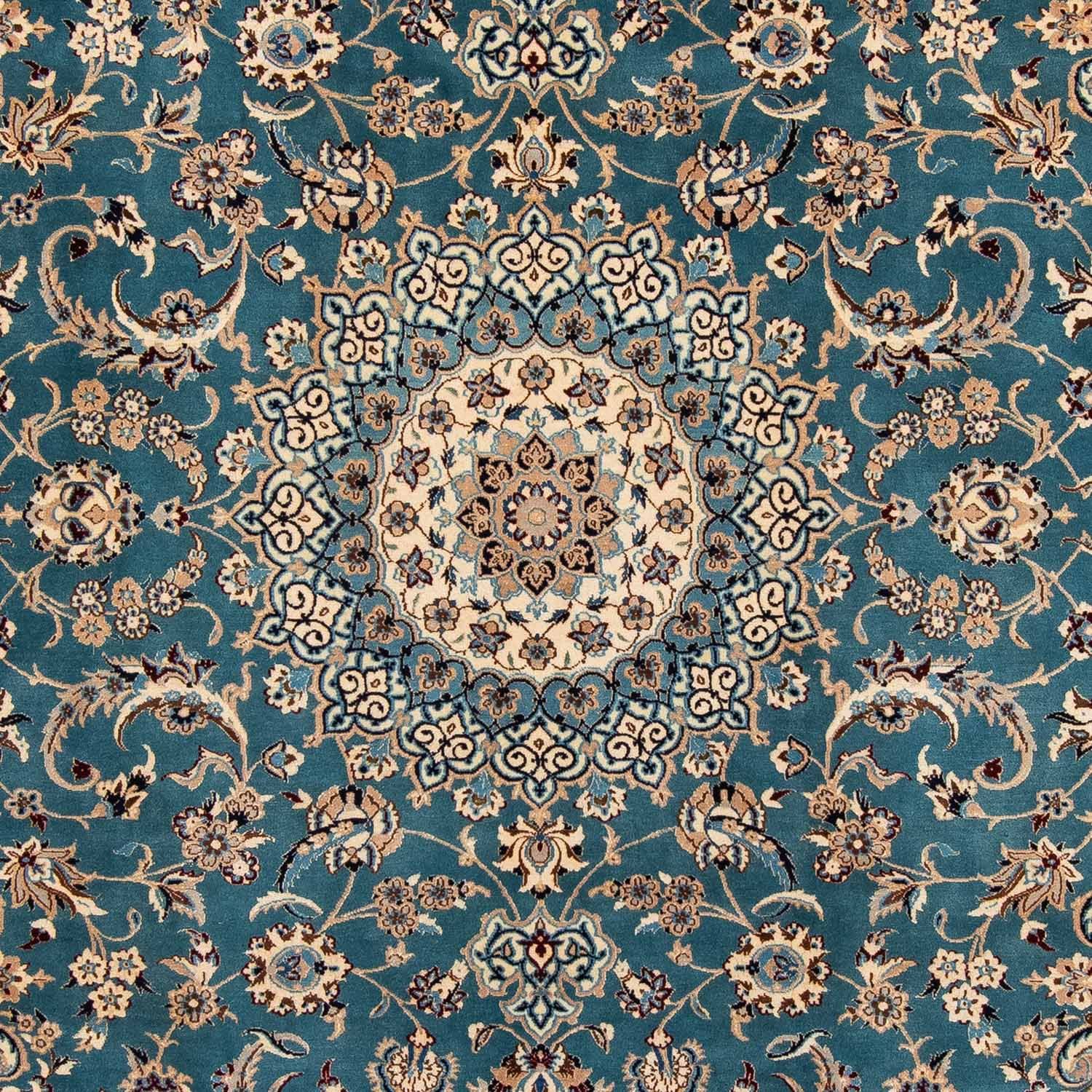 Alfombra persa - Nain - 315 x 204 cm - azul marino