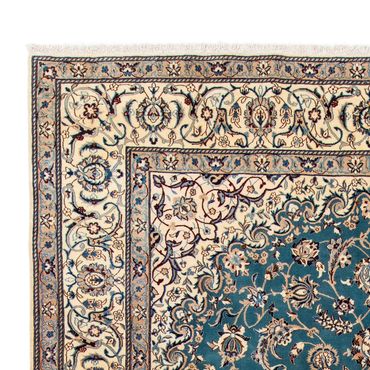 Tapis persan - Nain - 315 x 204 cm - bleu de mer