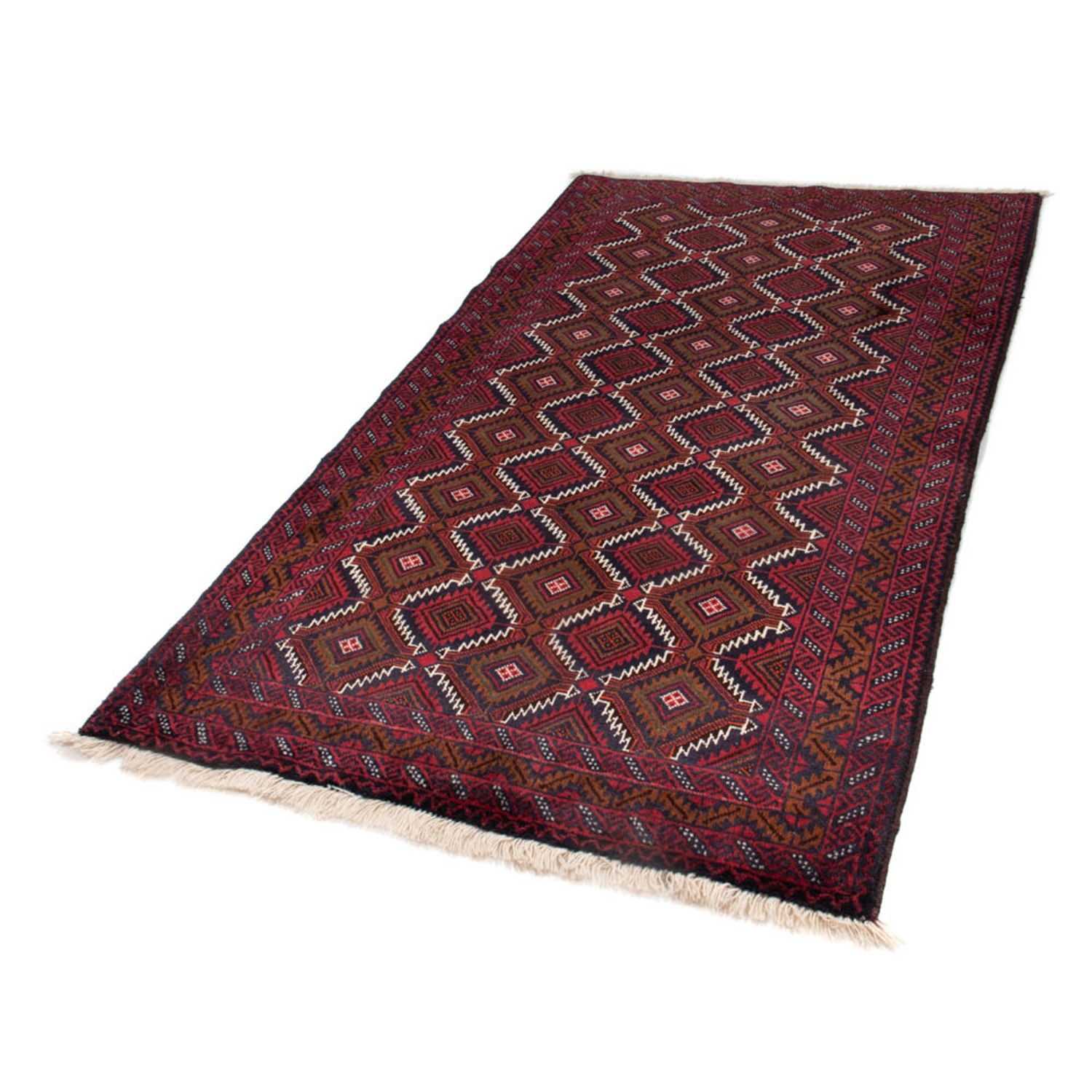 Runner Belutsch Rug - 197 x 107 cm - dark red