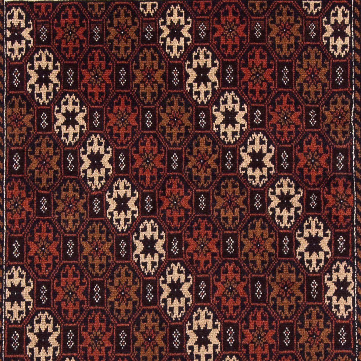 Alfombra de pasillo Alfombra Belutsch - 186 x 102 cm - rojo oscuro