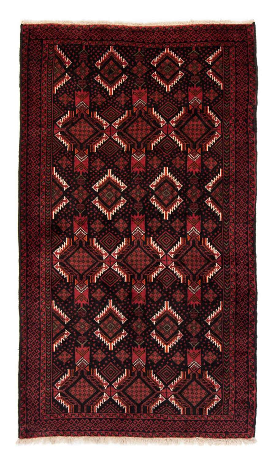 Alfombra de pasillo Alfombra Belutsch - 206 x 113 cm - rojo oscuro