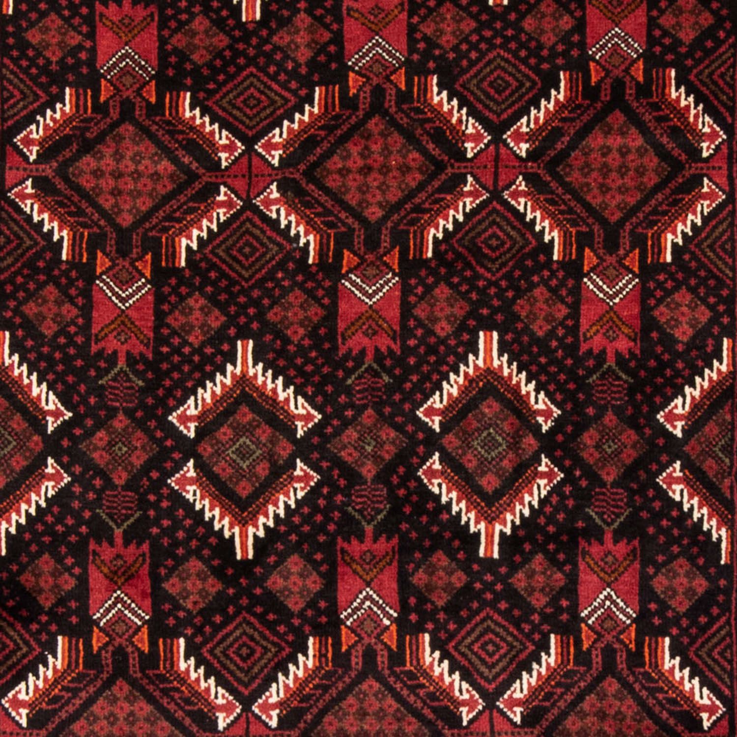 Loper Baluch tapijt - 206 x 113 cm - donkerrood