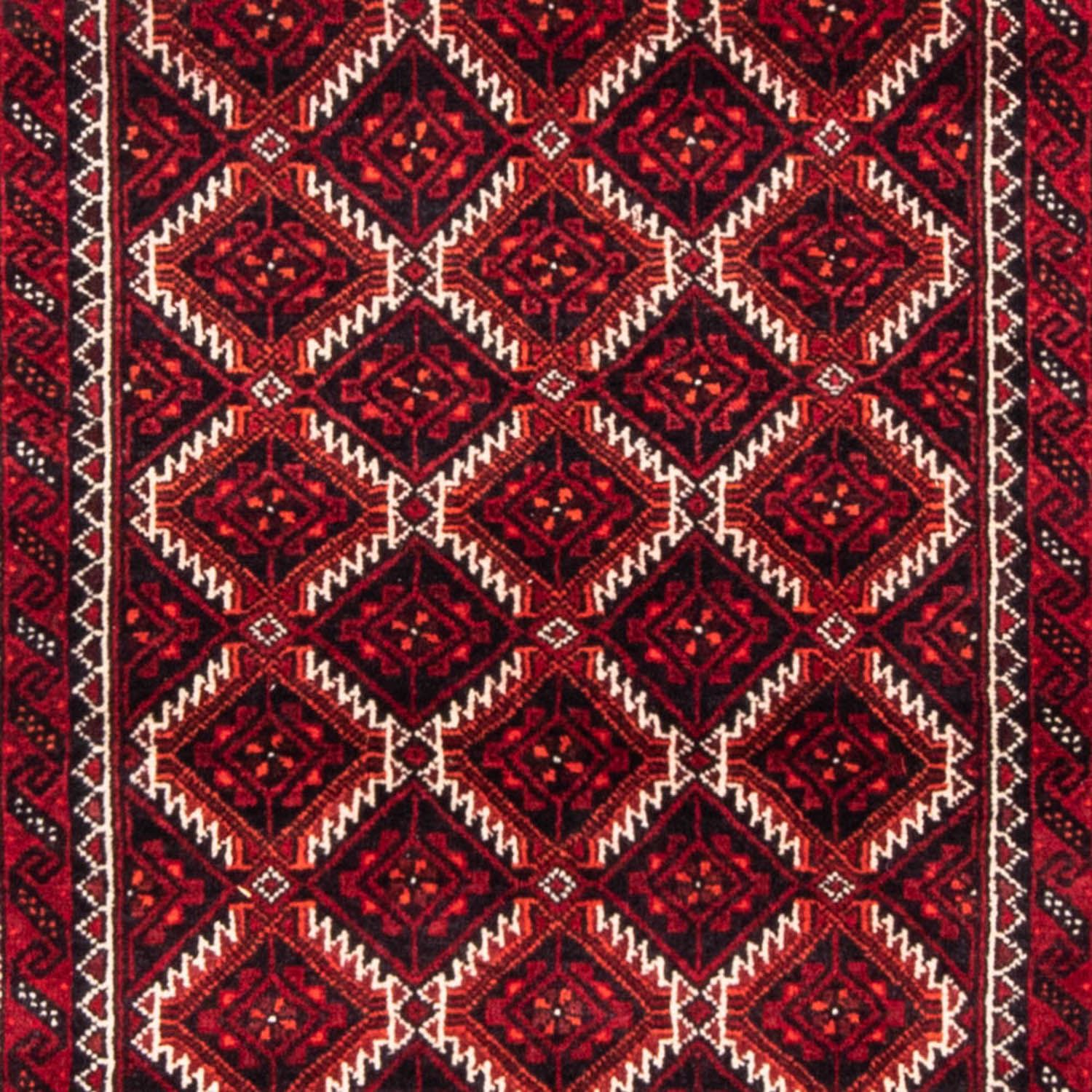 Corredor Tapete Baluch - 248 x 117 cm - vermelho escuro