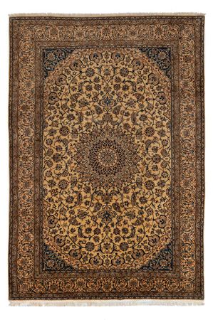 Alfombra Persa - Nain - Real - 373 x 246 cm - beige oscuro