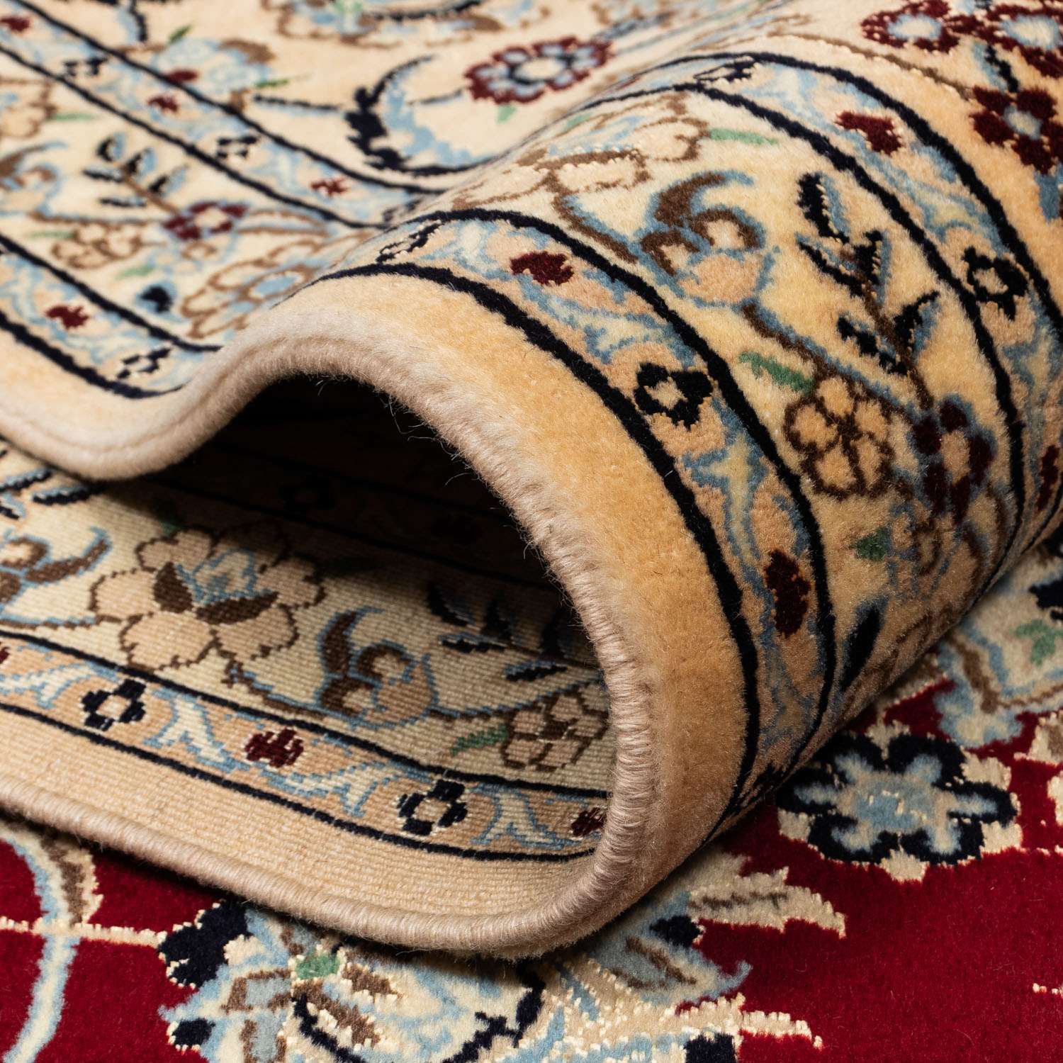 Persisk tæppe - Nain - Royal - 345 x 248 cm - sort