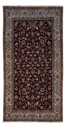 Tapis persan - Nain - Royal - 340 x 190 cm - noir