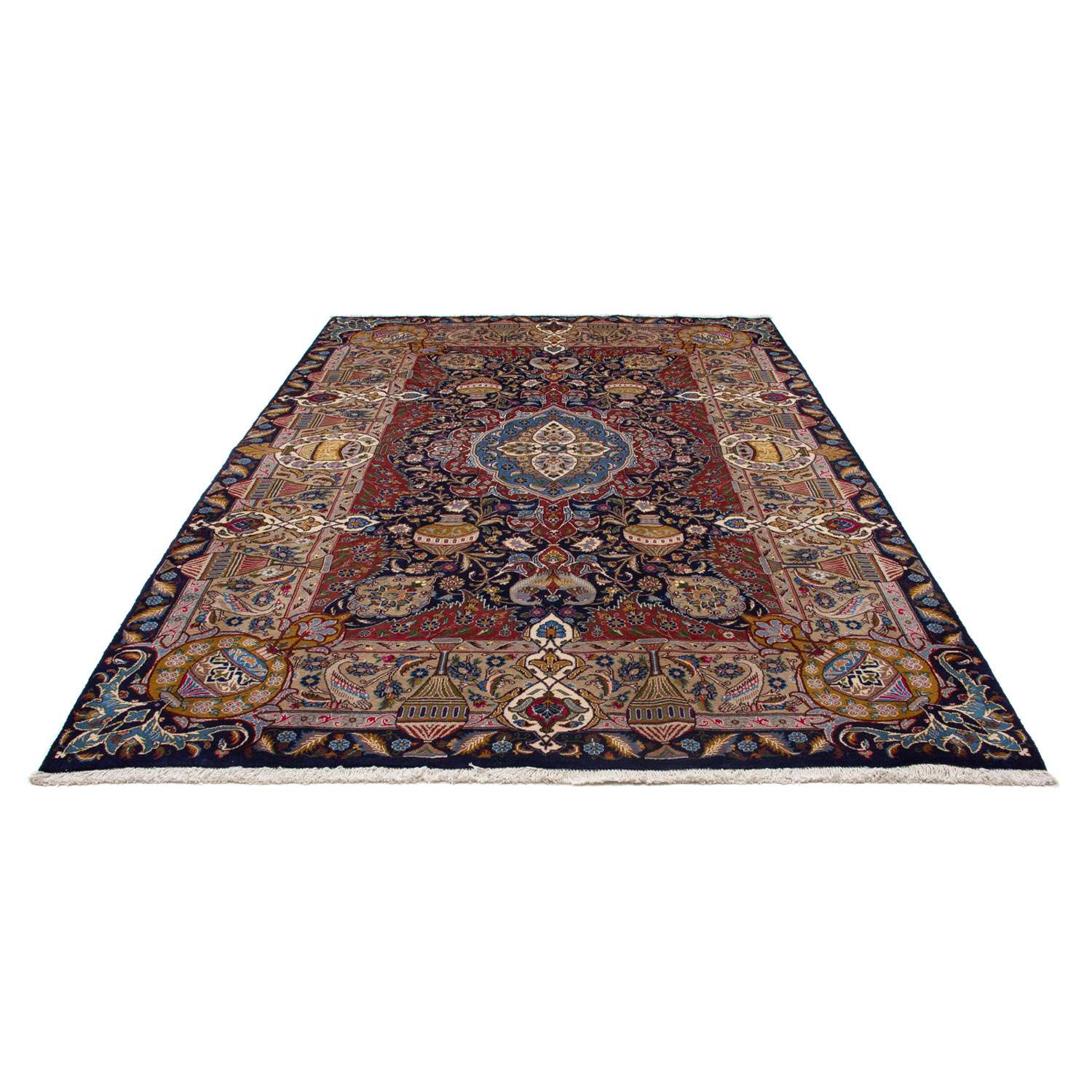 Persisk teppe - klassisk - 288 x 203 cm - mørkeblå