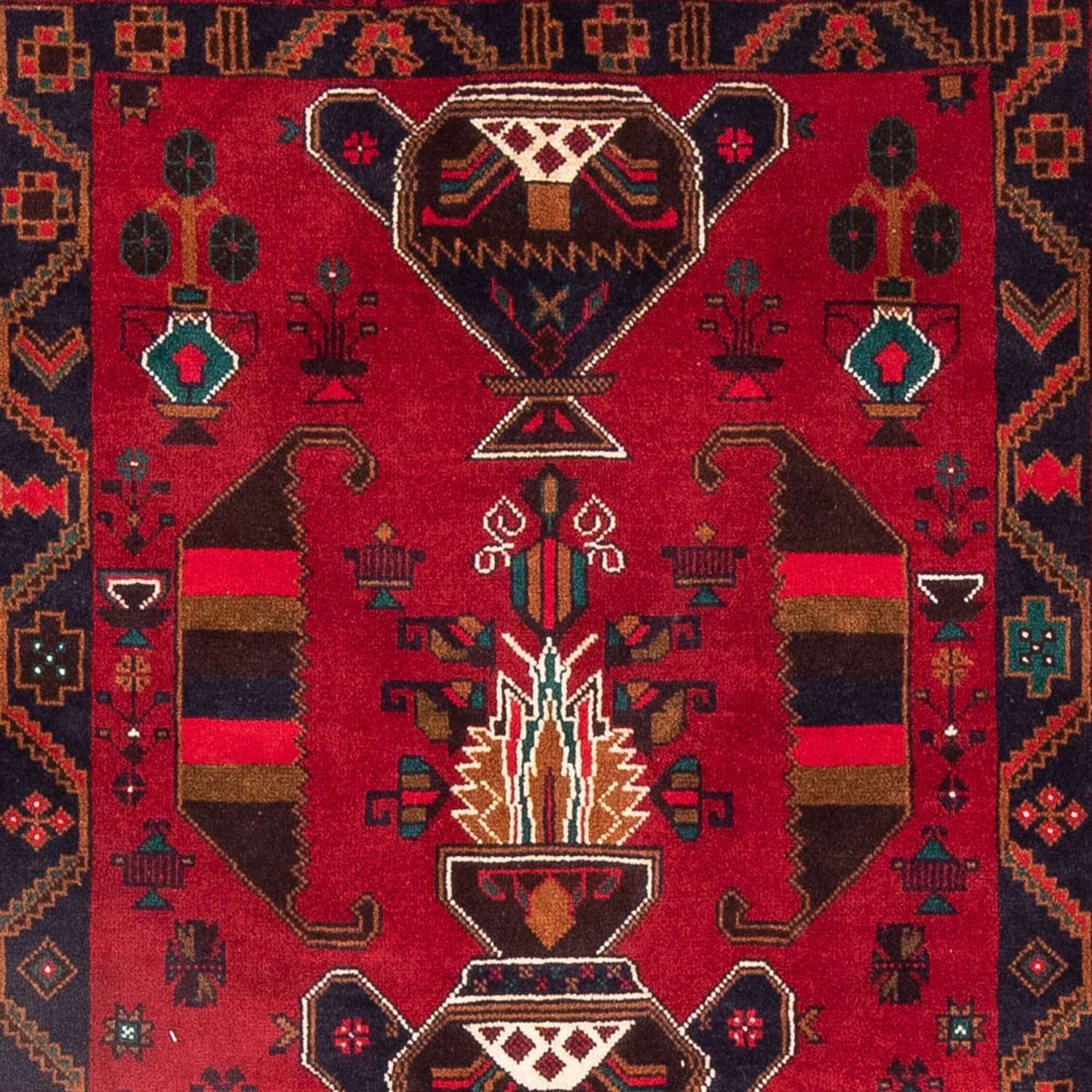 Balutsj-teppe - 190 x 109 cm - rød