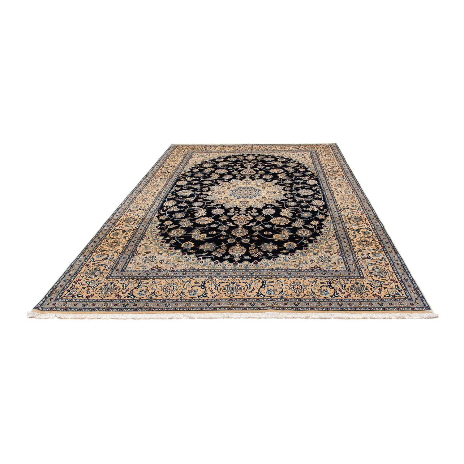 Persisk teppe - Nain - Royal - 300 x 205 cm - svart
