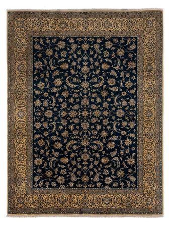 Tapis persan - Nain - Royal - 339 x 250 cm - bleu foncé