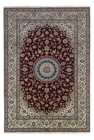 Tapis persan - Nain - Royal - 371 x 250 cm - rouge foncé