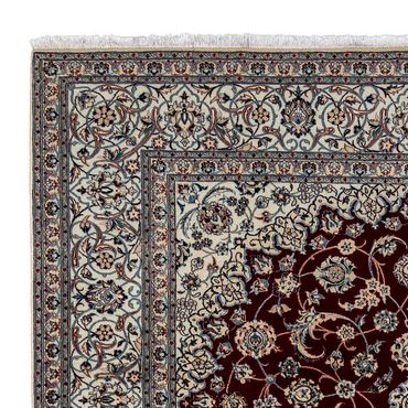 Tapis persan - Nain - Royal - 371 x 250 cm - rouge foncé