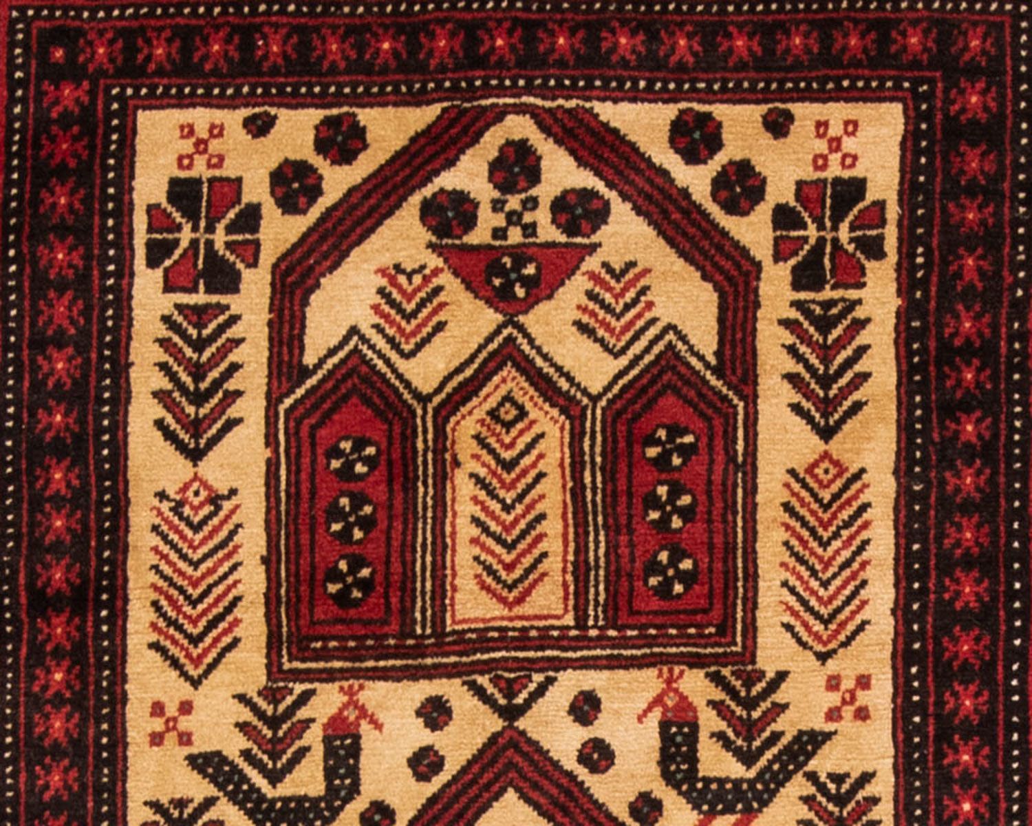 Tapis Belutsch - 193 x 118 cm - rouge