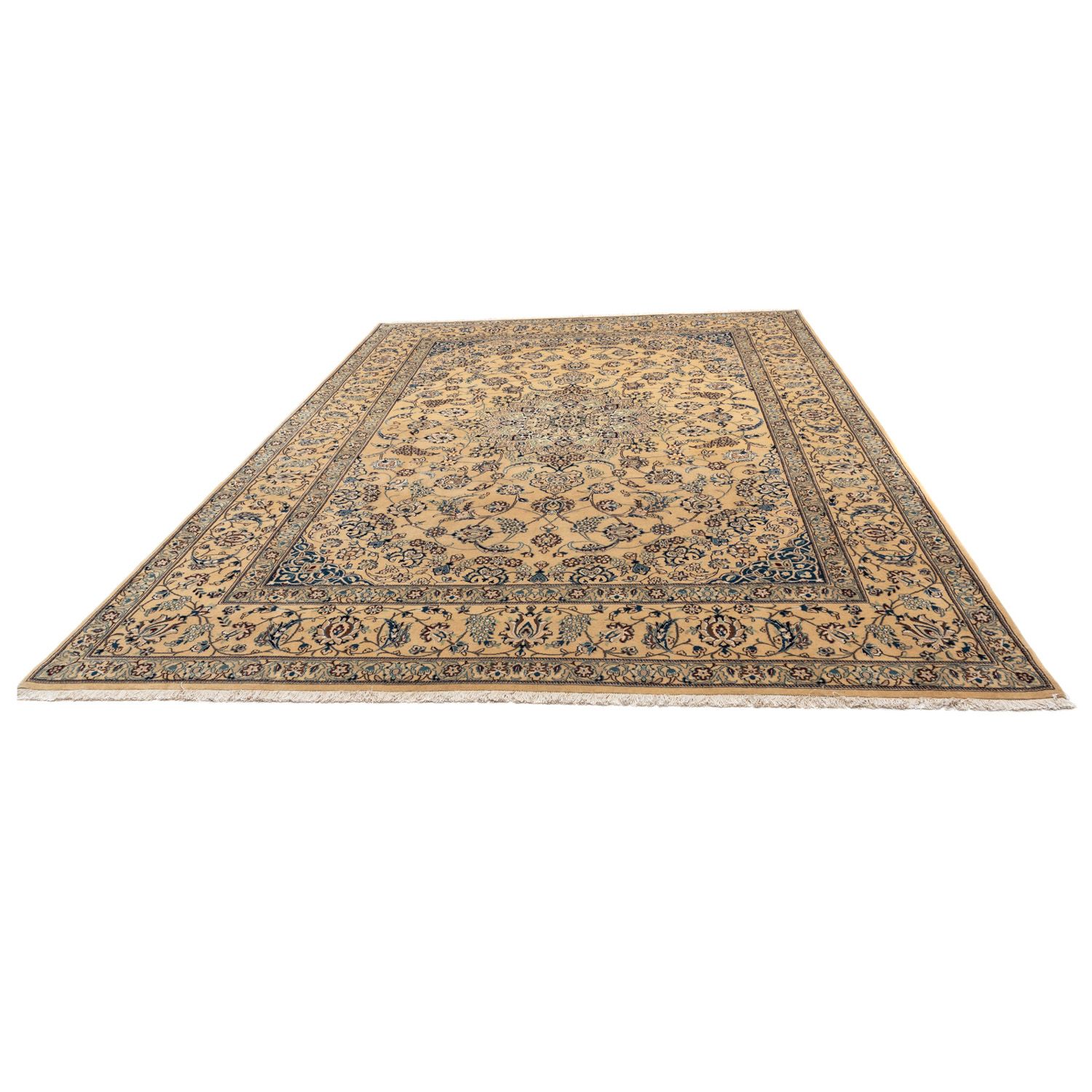 Tapis persan - Nain - Royal - 343 x 242 cm - marron clair