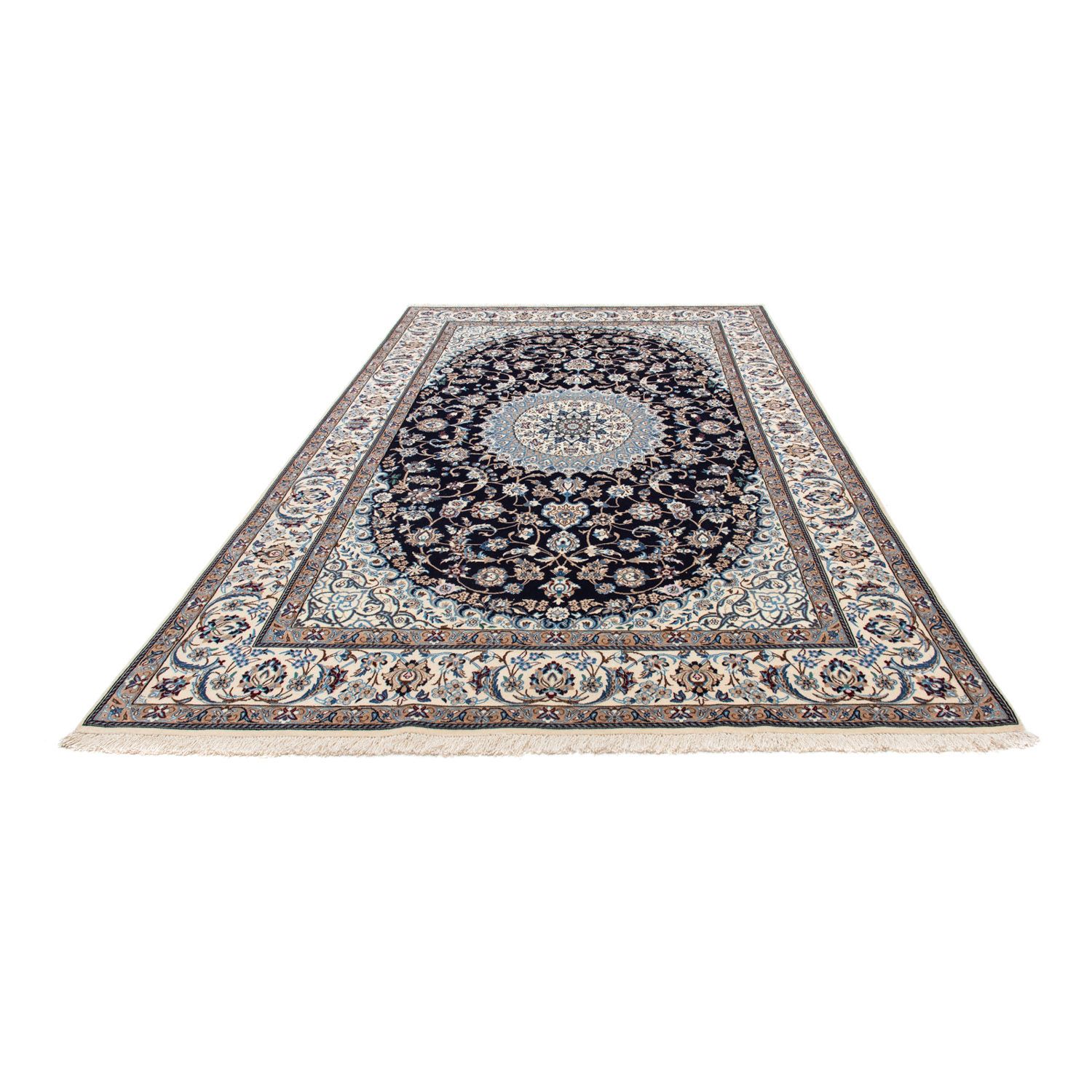 Tapis persan - Nain - Royal - 302 x 200 cm - noir