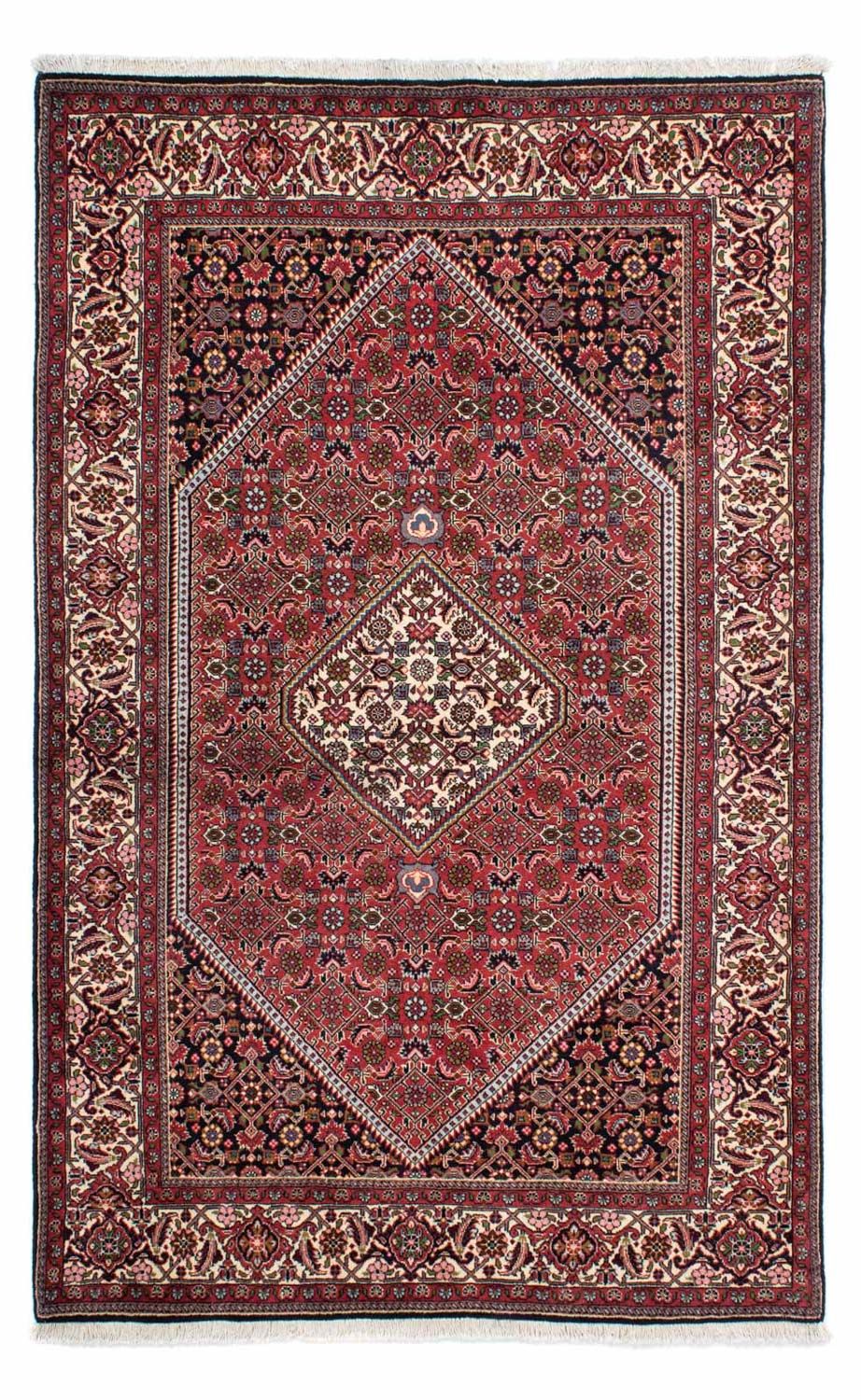 Tapis persan - Bidjar - 216 x 137 cm - bleu foncé