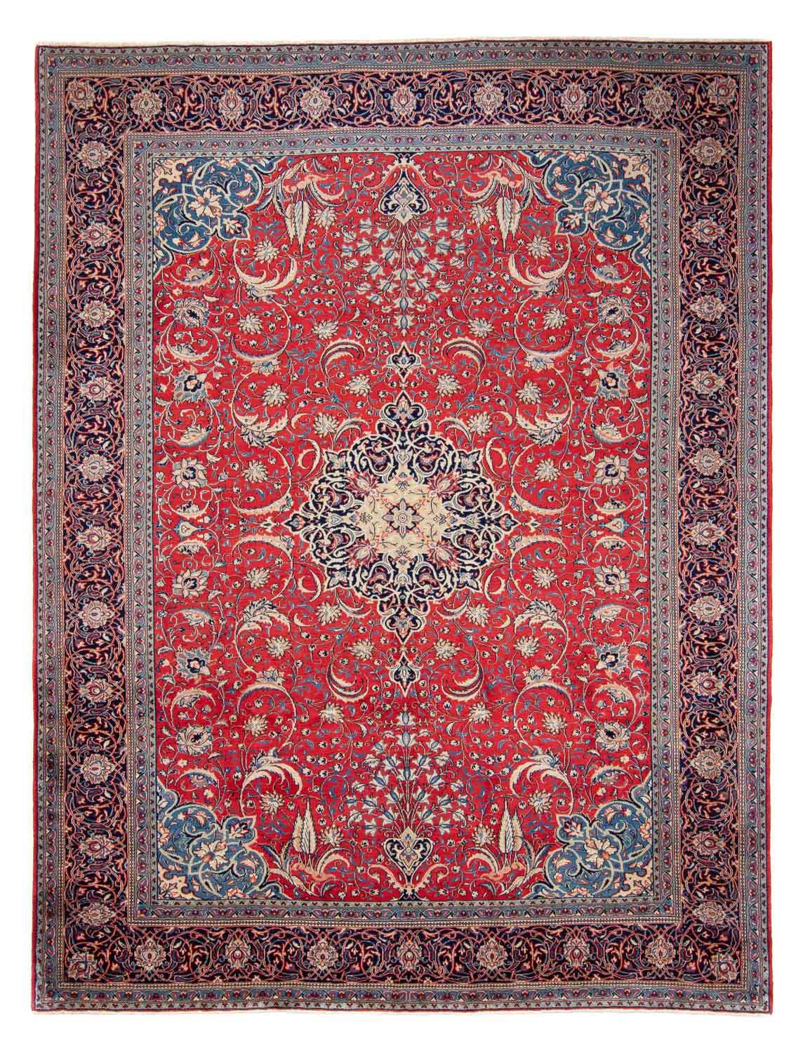 Tapis patchwork - 355 x 270 cm - rouge clair