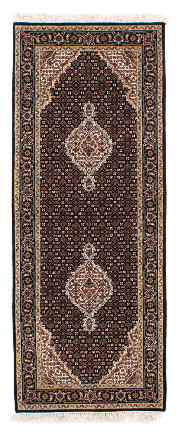 Tapis de couloir Tapis persan - Tabriz - 196 x 73 cm - bleu foncé