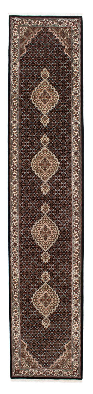 Loper Perzisch tapijt - Tabriz - 401 x 82 cm - donkerblauw