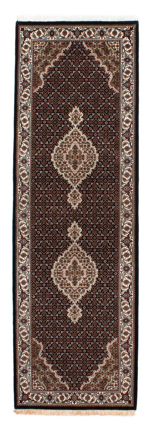 Alfombra de pasillo Alfombra persa - Tabriz - 254 x 80 cm - azul oscuro