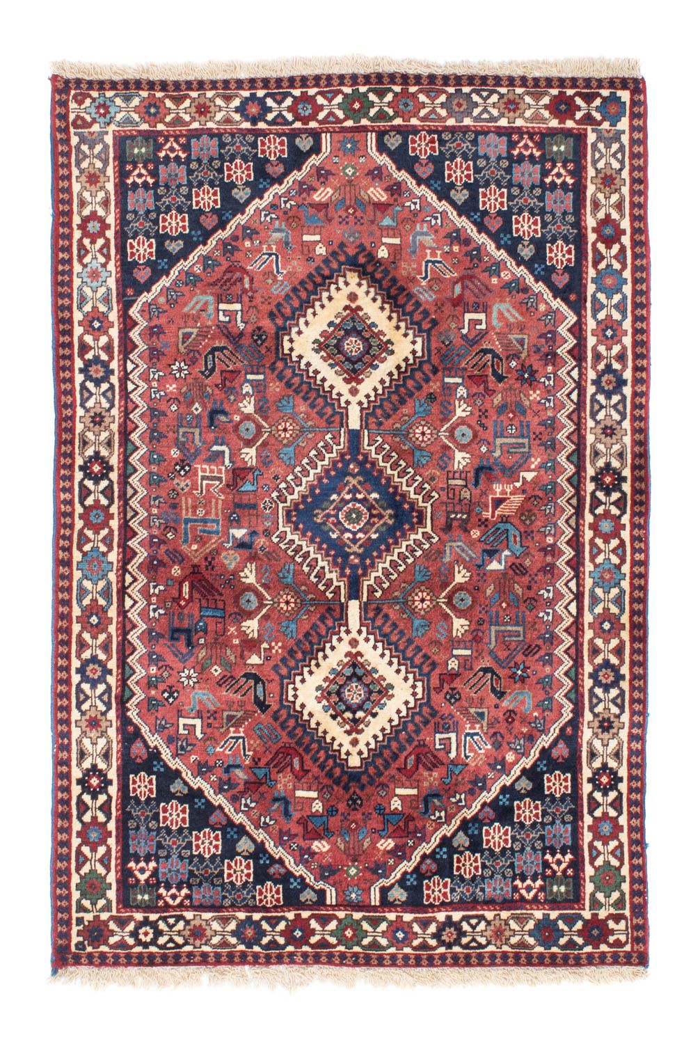 Tapis de couloir Tapis persan - Nomadic - 196 x 65 cm - rouge clair