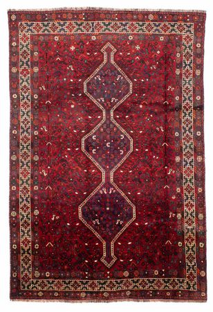 Tapis persan - Nomadic - 300 x 208 cm - rouge foncé