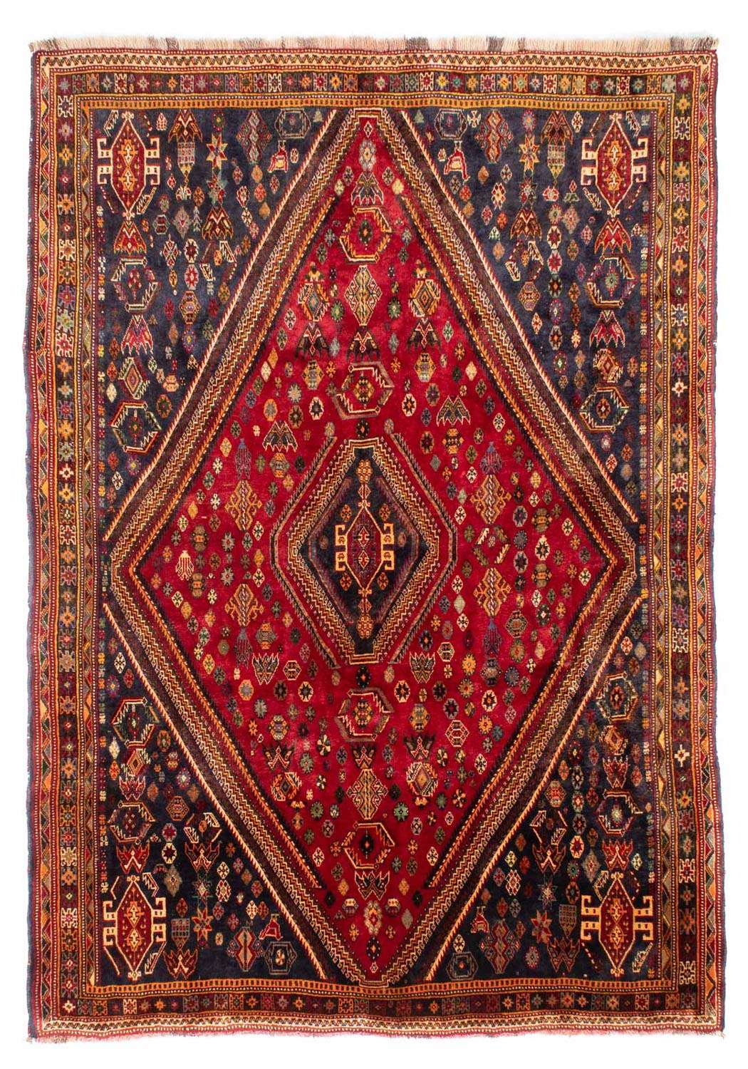 Tapis persan - Nomadic - 272 x 190 cm - rouge foncé