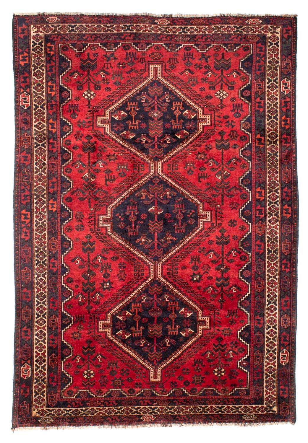 Alfombra persa - Nómada - 305 x 215 cm - rojo oscuro