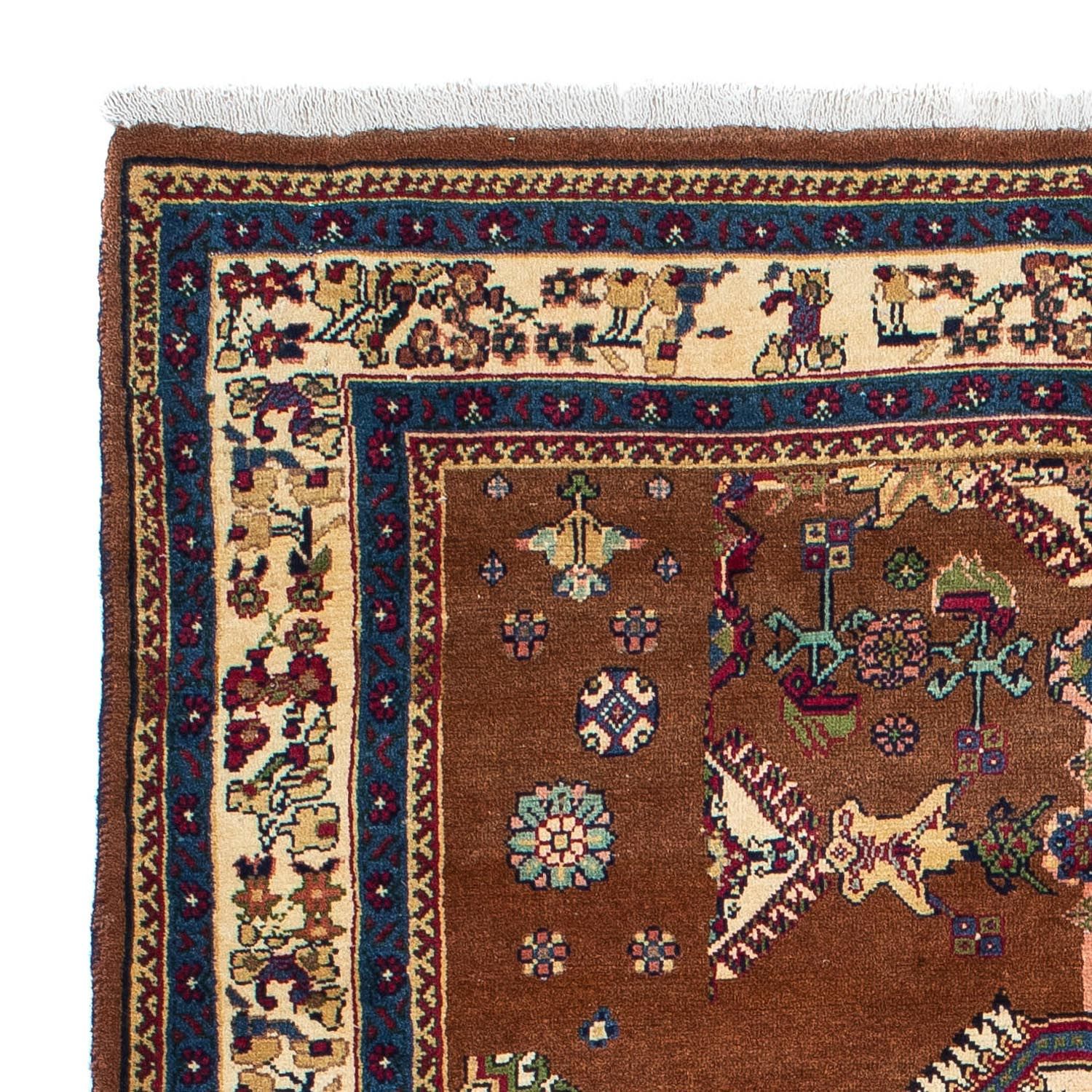 Tapis persan - Nomadic - 158 x 120 cm - marron