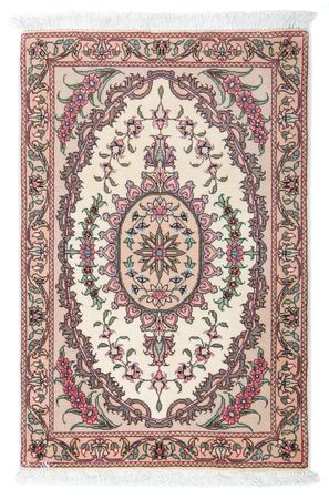 Alfombra Persa - Tabriz - Real - 90 x 60 cm - beige