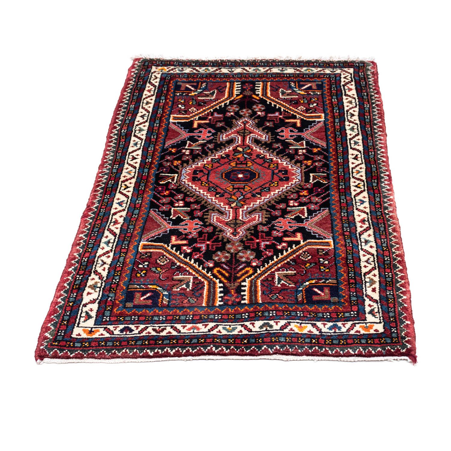 Tapis persan - Nomadic - 126 x 73 cm - rouge clair