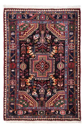 Tapis persan - Nomadic - 126 x 91 cm - bleu foncé