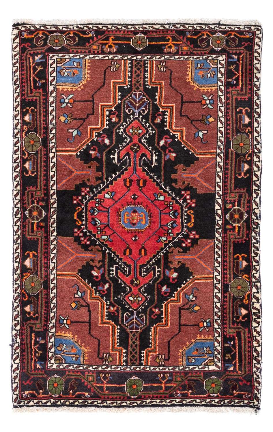Persisk tæppe - Nomadisk - 125 x 79 cm - mørkeblå