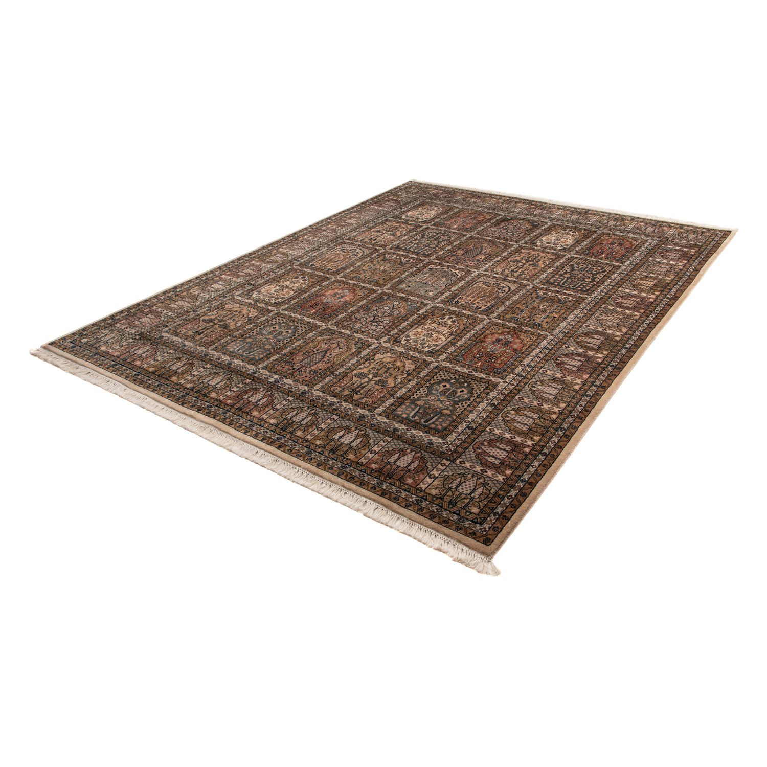 Tapis persan - Ghom - 252 x 195 cm - marron clair