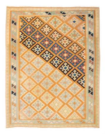 Kelim Carpet - orientalisk matta - 195 x 156 cm - ljusbrun