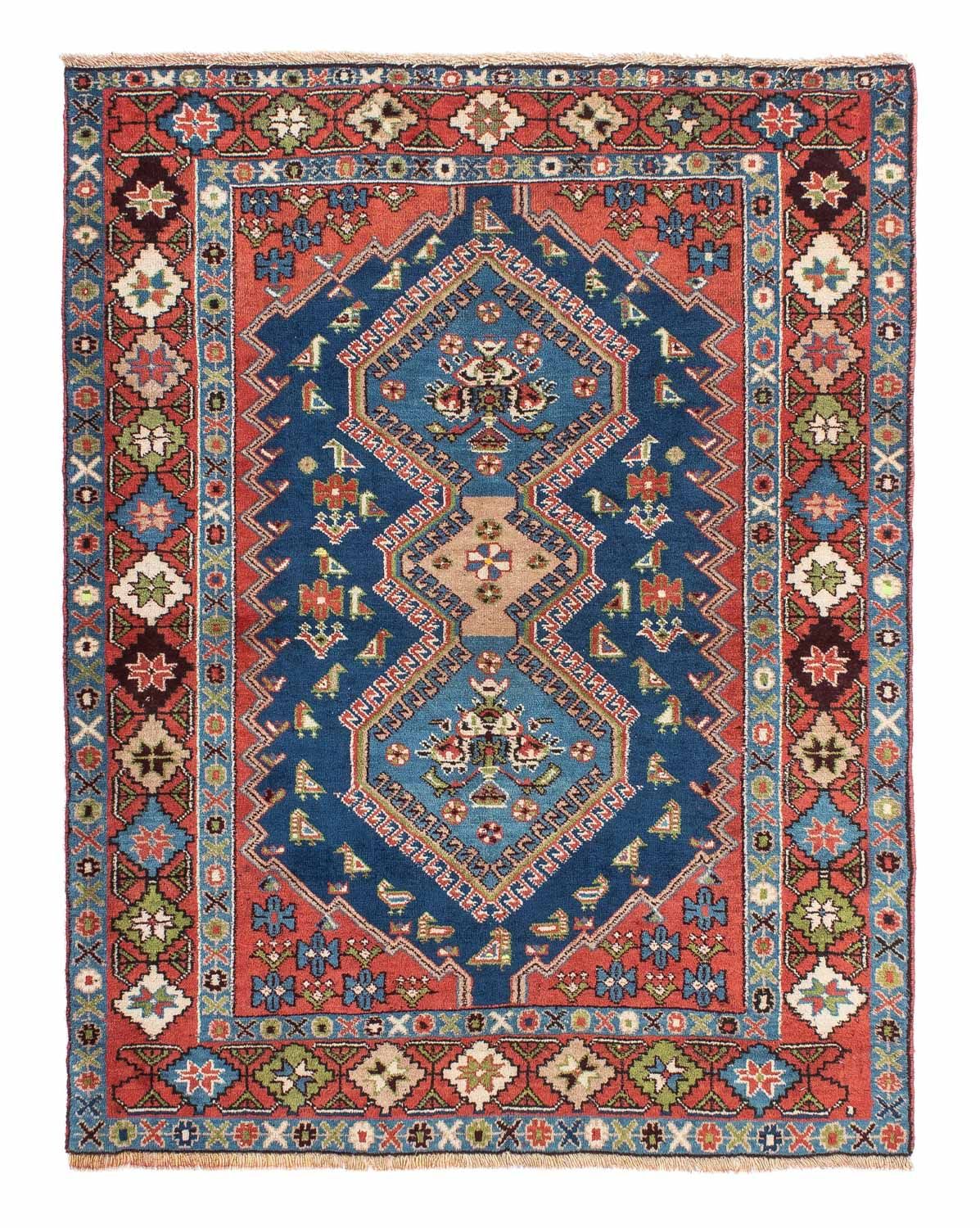 Tapis persan - Nomadic - 136 x 105 cm - rouge clair