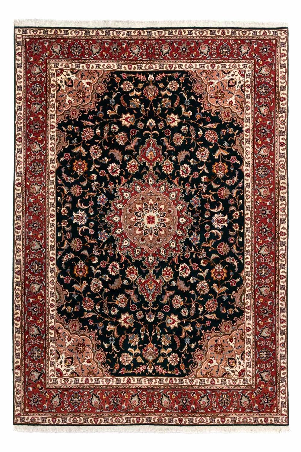 Tapete Persa - Tabriz - Royal - 266 x 192 cm - azul escuro