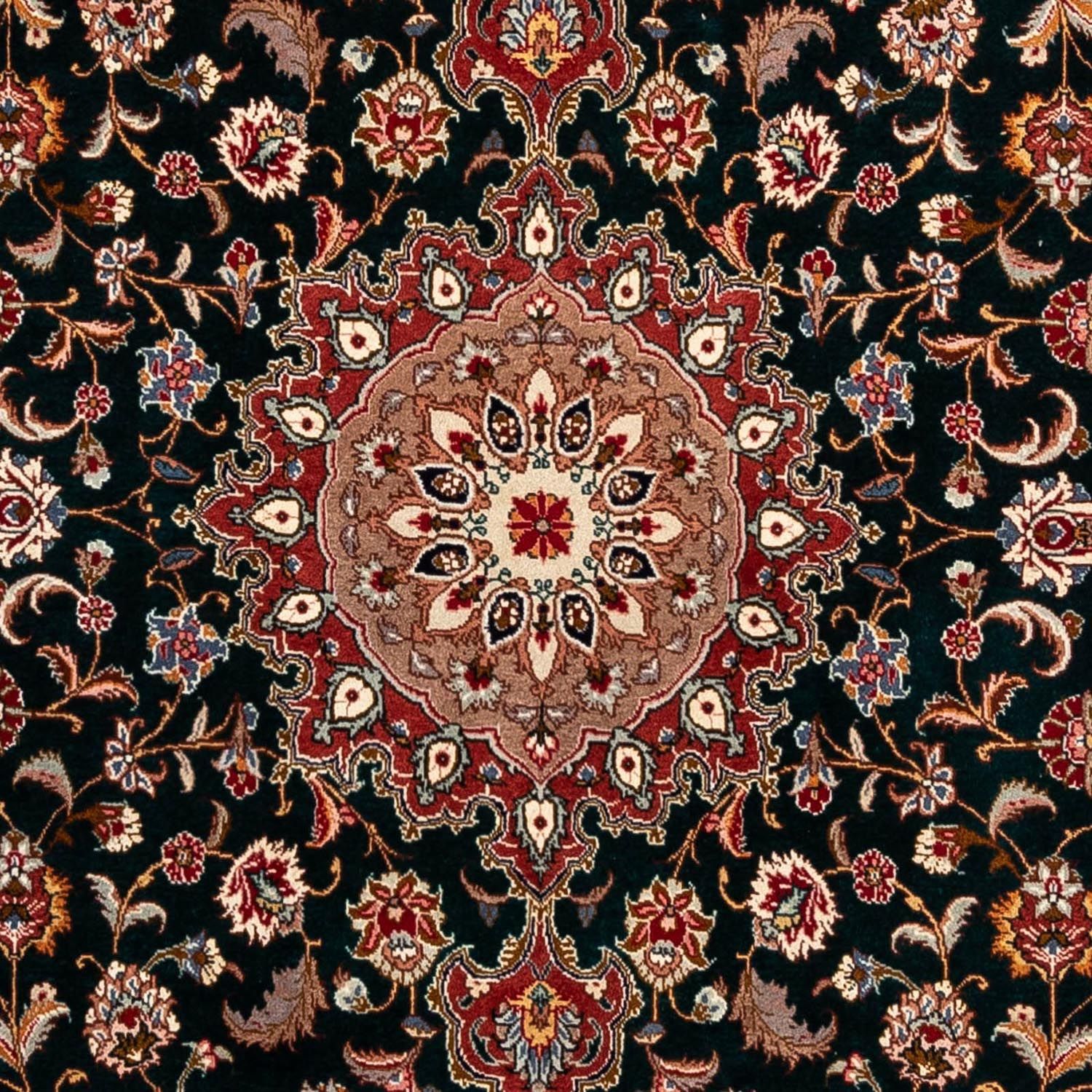 Alfombra Persa - Tabriz - Real - 266 x 192 cm - azul oscuro