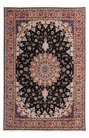 Tappeto Persero - Tabriz - Reale - 293 x 190 cm - blu scuro